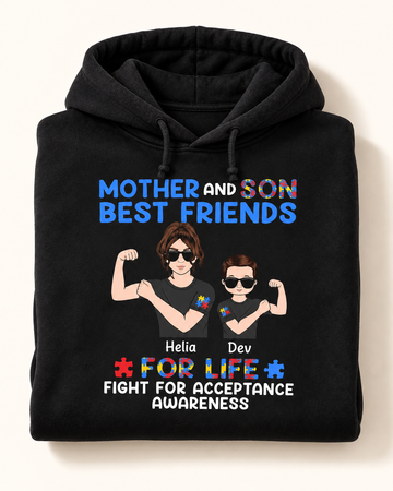 Mom and Son, Best Friend for Life Custom T-shirt