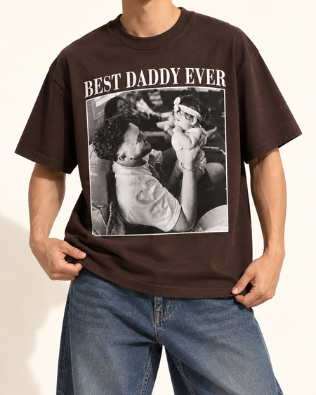 Black & White Portrait Daddy | Custom T-shirt