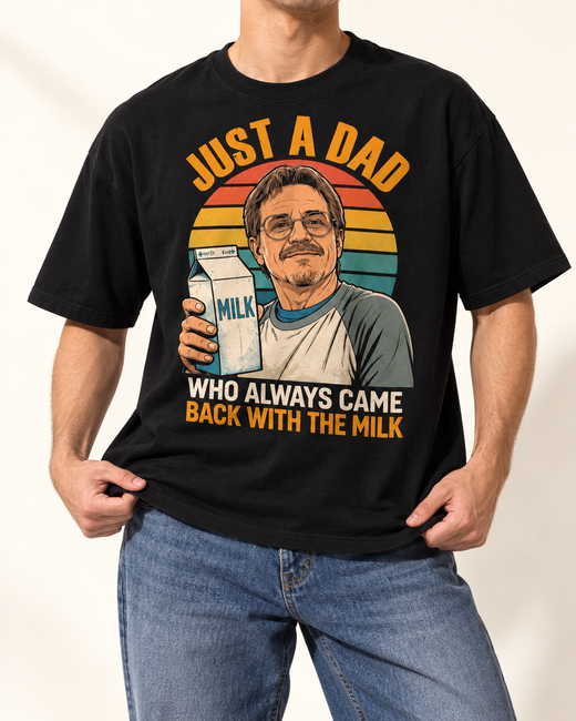 Dad Milk| Custom T-shirt — Black T-shirt | Youth studio 287ef9d660ad
