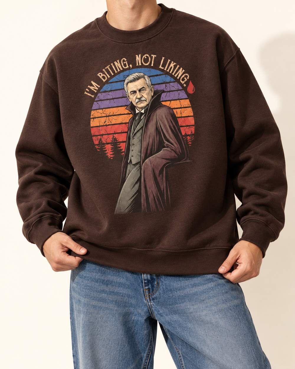 Dracula Custom Halloween | Custom t-shirt — Dark Chocolate Sweatshirt | Youth studio bb85e0babe25