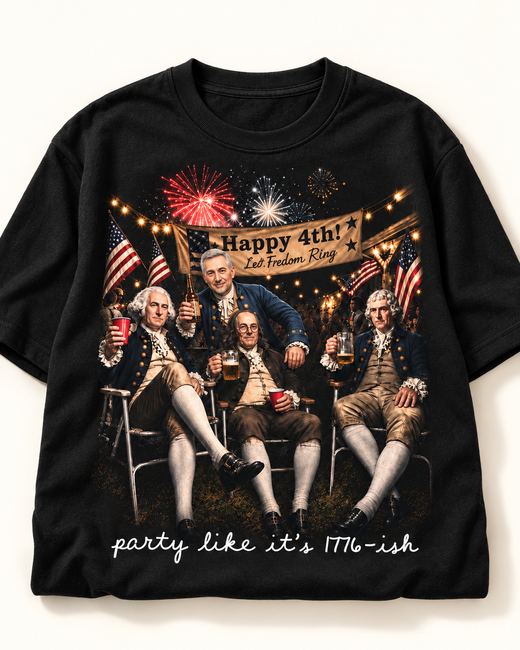 Party Like It's 1776-ish | Custom T-shirt — Black T-shirt | Youth studio b22baf7b6d27