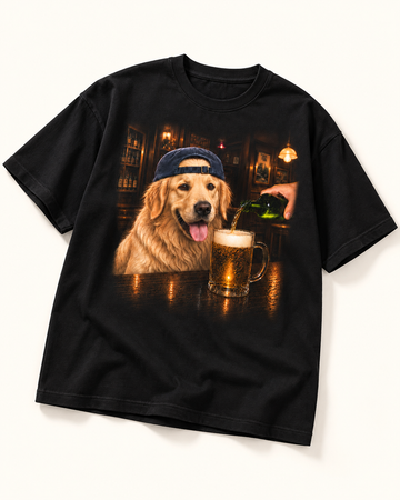 Dog in pub | Custom pet t-shirt