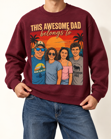 This Awesome Dad Belongs to | Custom T-shirt