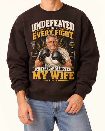 Undefeated Except My Wife Custom Boxing Tshirt