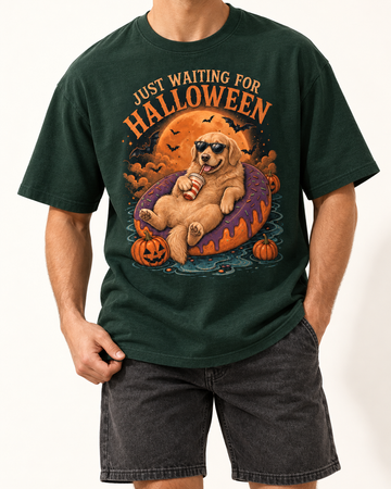 Custom Pet Waiting For Halloween Shirt, Personalized Dog Cat Summerween T-Shirt, Custom Pet Mom Dad Gift, Spooky Party Wear
