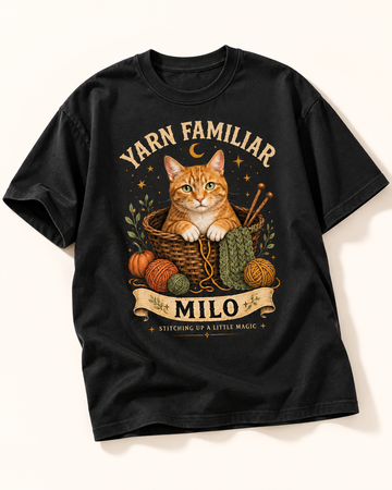 Yarn Familiar | Custom Cat T-shirt