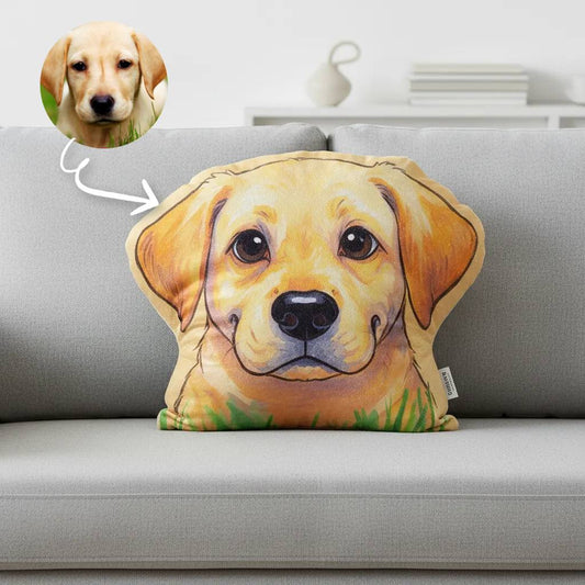 Custom Portrait Pixar Style Plush Velvet Pillow