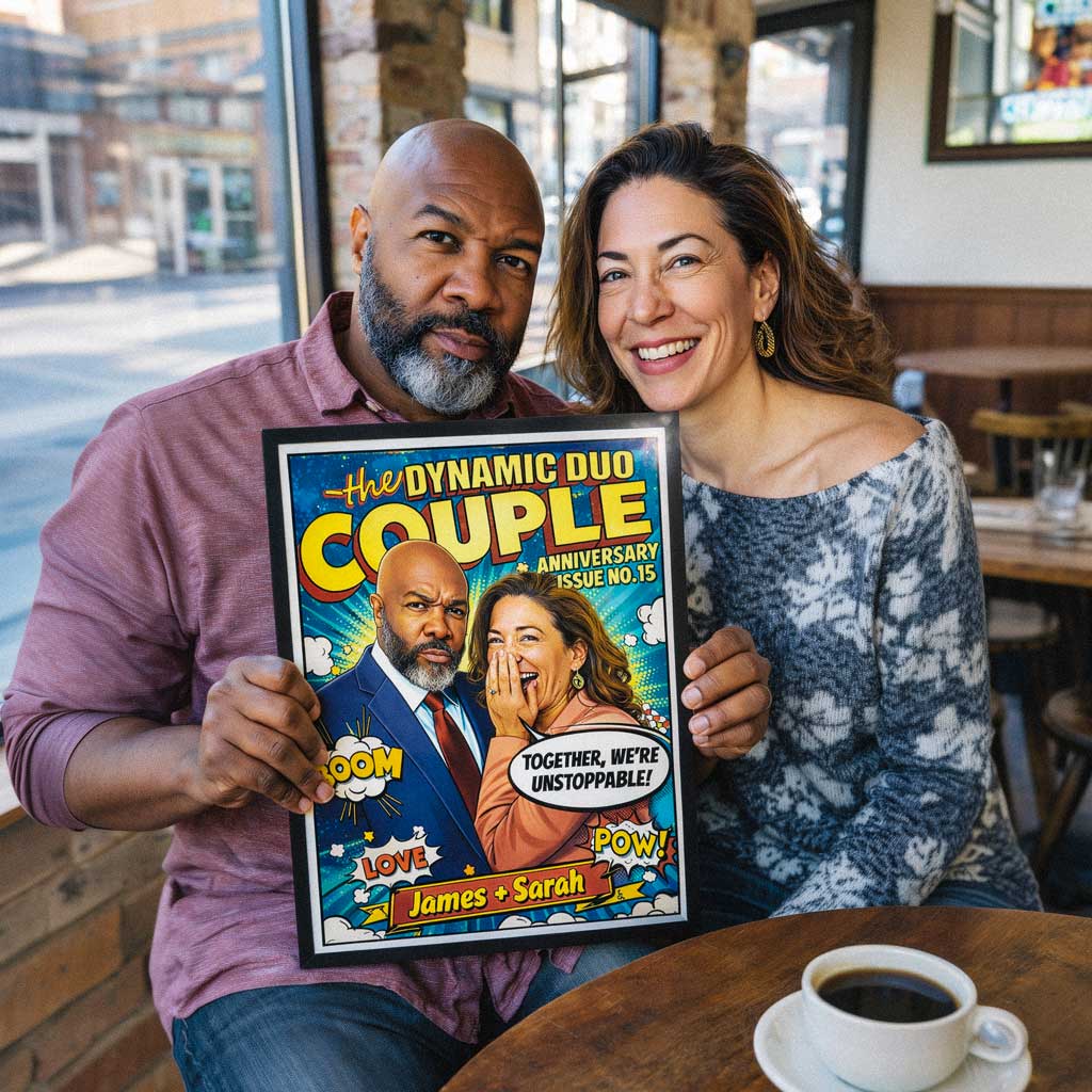 The DYNAMIC DUO COUPLE | Custom Couple Portrait