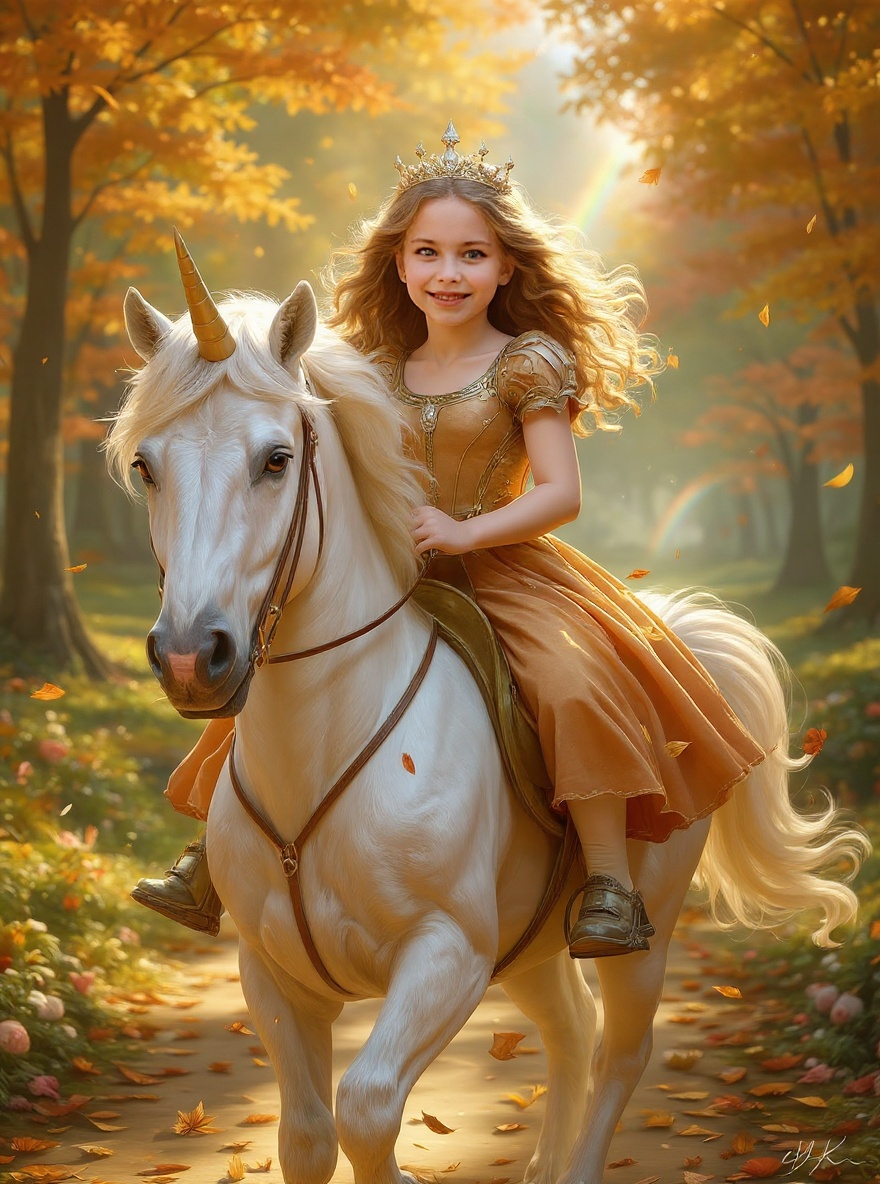 Personalized Unicorn Princess Portrait PUZZLE for Girls  - Multiple Designs