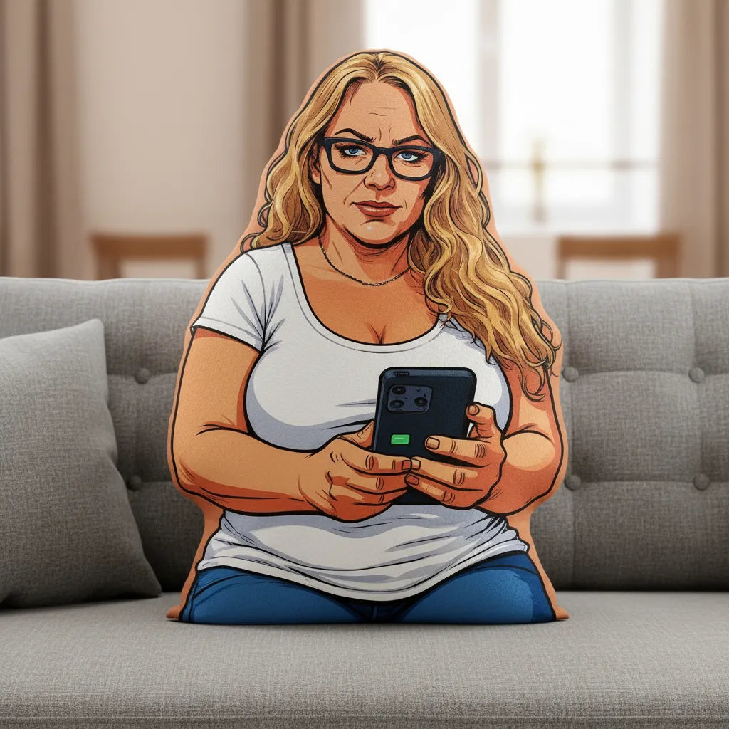 JoyComic Handcrafted Portrait Plush Velvet Pillow