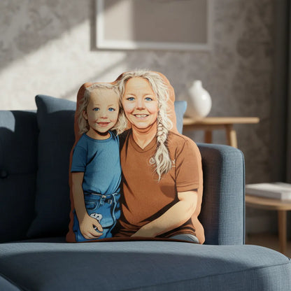 JoyComic Handcrafted Portrait Plush Velvet Pillow