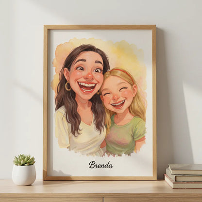 Custom Portrait Caricuture Watercolor