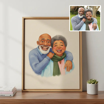 Custom Portrait Caricuture Watercolor