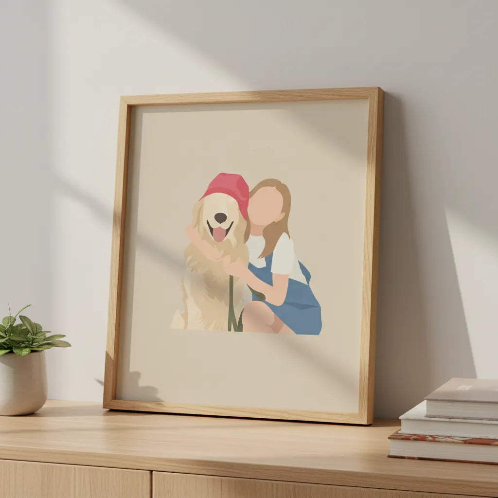 Custom Portrait Faceless Watercolor