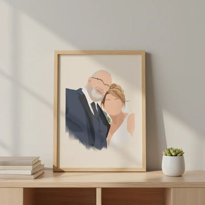 Custom Portrait Faceless Watercolor