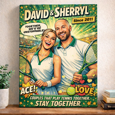 Couple That Play TENNIS Together | Custom Couple Portrait
