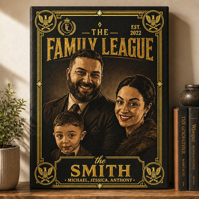 Cool Family League Art | Custom Family Portrait