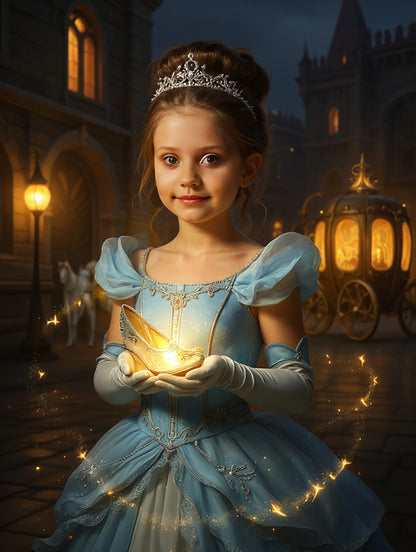 Personalized Fairy Tale Portrait CANVAS for Girls - Elsa, Rapunzel, Snow White & more...