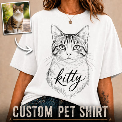 Hand Drawing Pet Tshirt