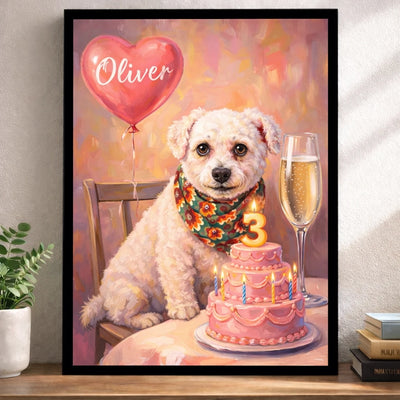 Custom Pet Portrait Birthday Celebration