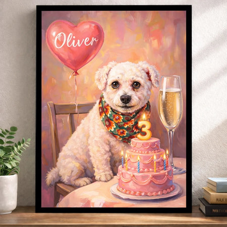Custom Pet Portrait Birthday Celebration
