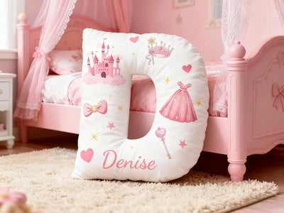 Custom Name Princess Letter Plush Pillow