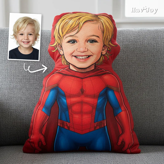 Comic Theme Handcrafted Portrait Plush Velvet Pillow