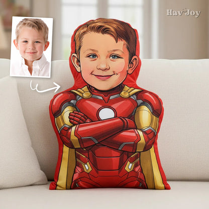 Comic Theme Handcrafted Portrait Plush Velvet Pillow