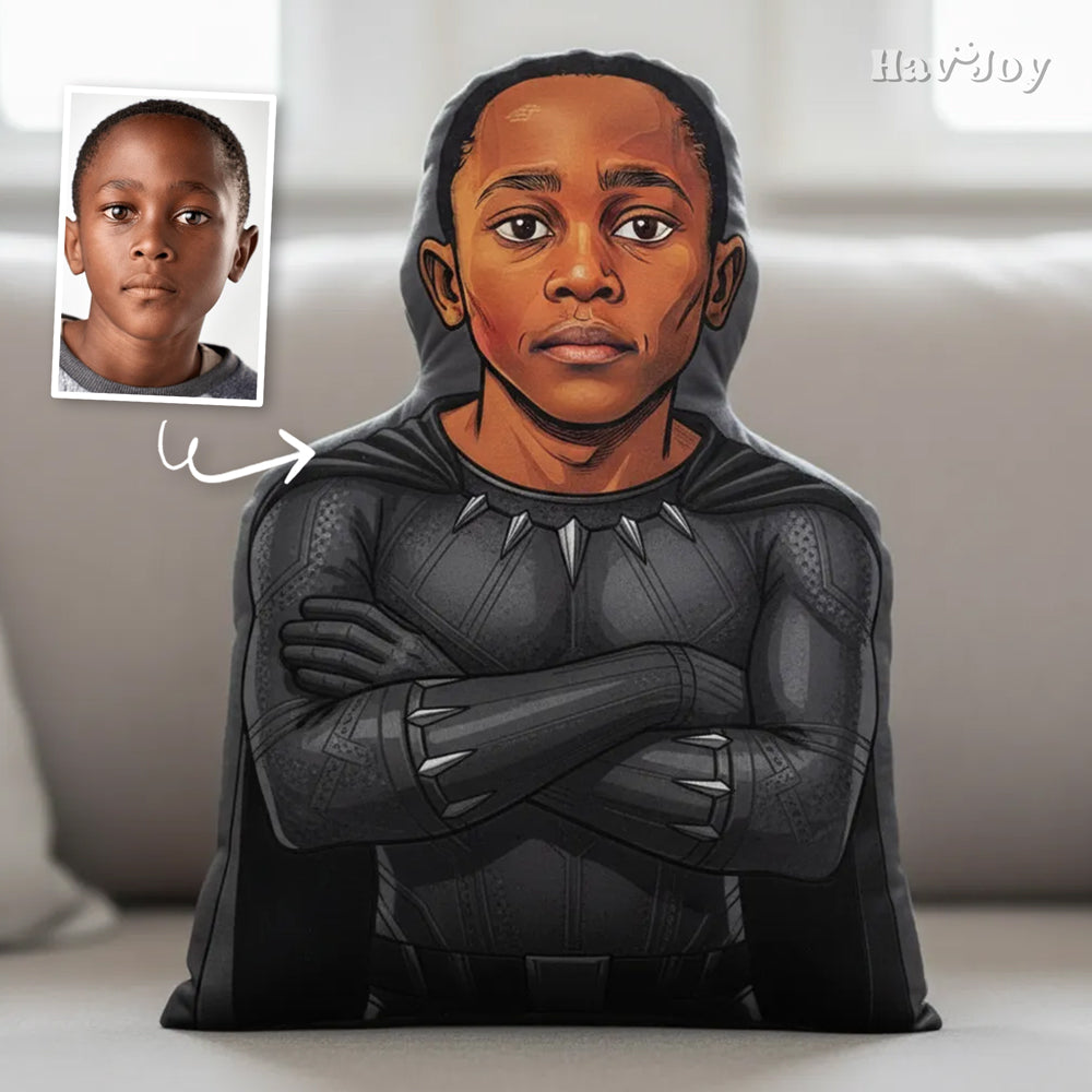 Comic Theme Handcrafted Portrait Plush Velvet Pillow