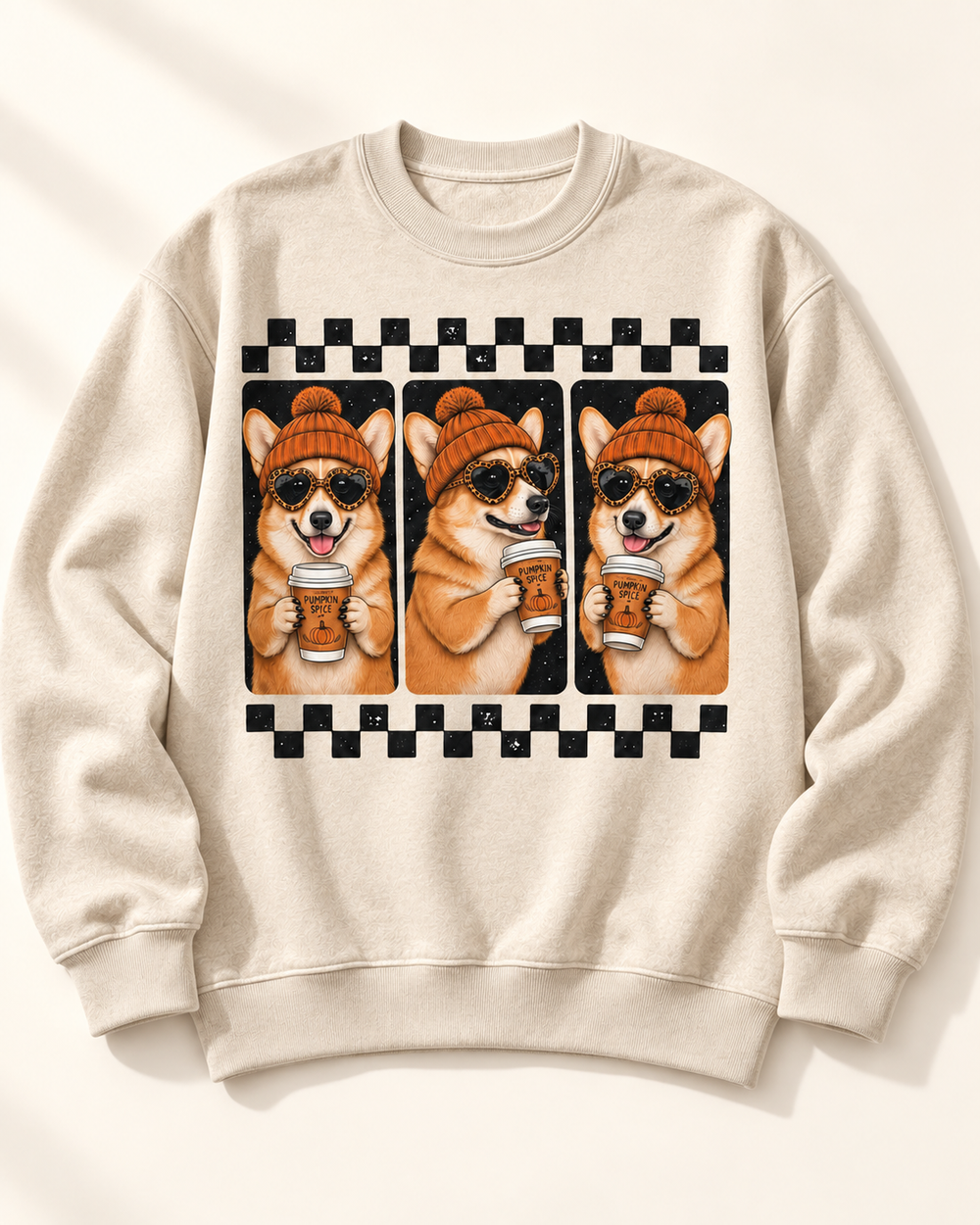 Pumpkin Spice Pet — Sand Sweatshirt | Light youth studio ee5b2a3debea