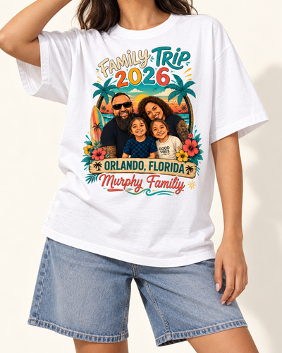 Family Trip 2026 — White T-shirt | Light youth studio 82d74df4df26