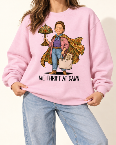 Thrift At Dawn — Light Pink Sweatshirt | Light youth studio 9ba44301a9e4