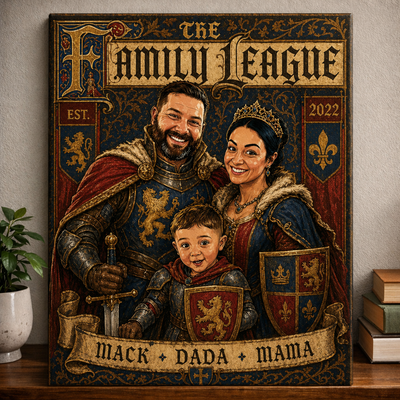Medieval Family League Art | Custom Family Portrait