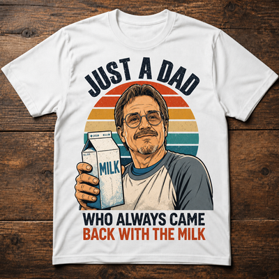 Dad Milk | Custom White T-shirt