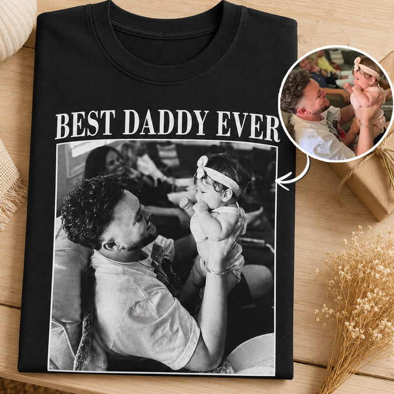 Black & White Portrait Daddy | Custom T-shirt