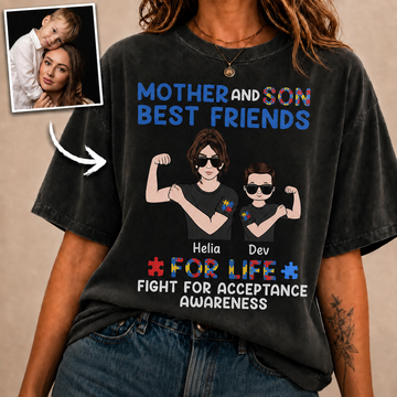Mom and Son, Best Friend for Life Custom T-shirt