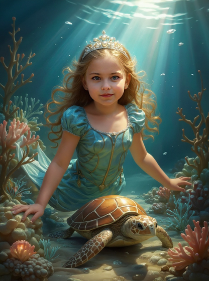 Personalized Mermaid Portrait PUZZLE for Girls – Multiple Designs