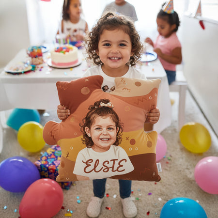 Custom Portrait Velvet Puzzle Pillow