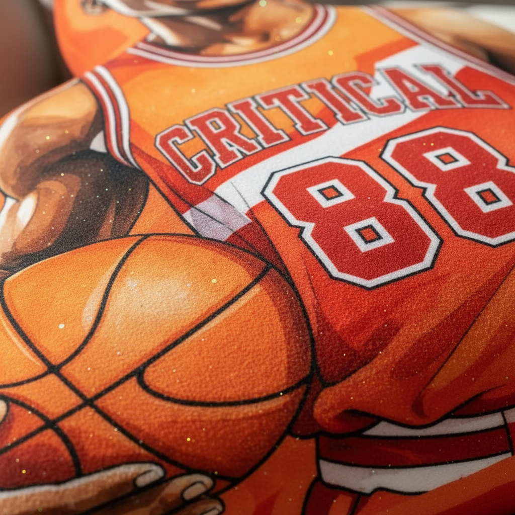 Custom Portrait Basket Ball Plush Velvet Pillow