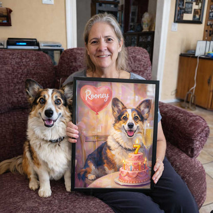 Custom Pet Portrait Birthday Celebration