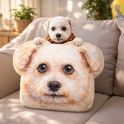 Custom Pet Face Plush Velvet Pillow