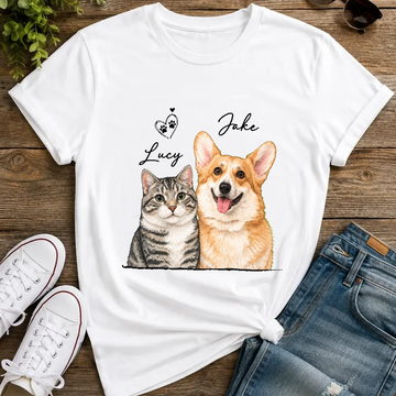 Pocket Couples Pet Tshirt