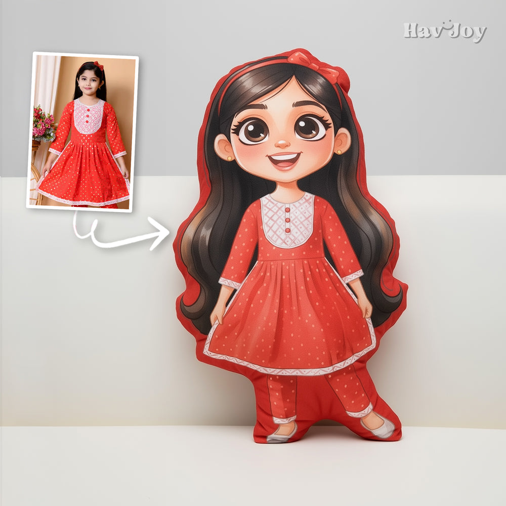 JoyToon Handcrafted Portrait Crystal Velvet Pillow