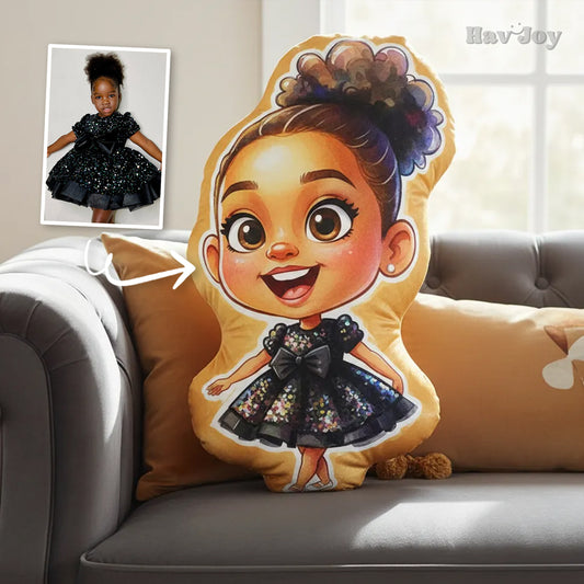 JoyToon Handcrafted Portrait Crystal Velvet Pillow