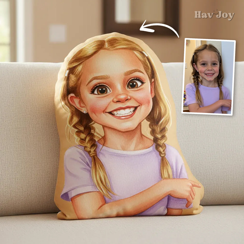 JoyToon Handcrafted Portrait Crystal Velvet Pillow
