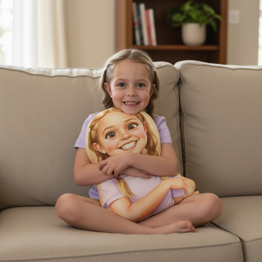 JoyToon Handcrafted Portrait Crystal Velvet Pillow