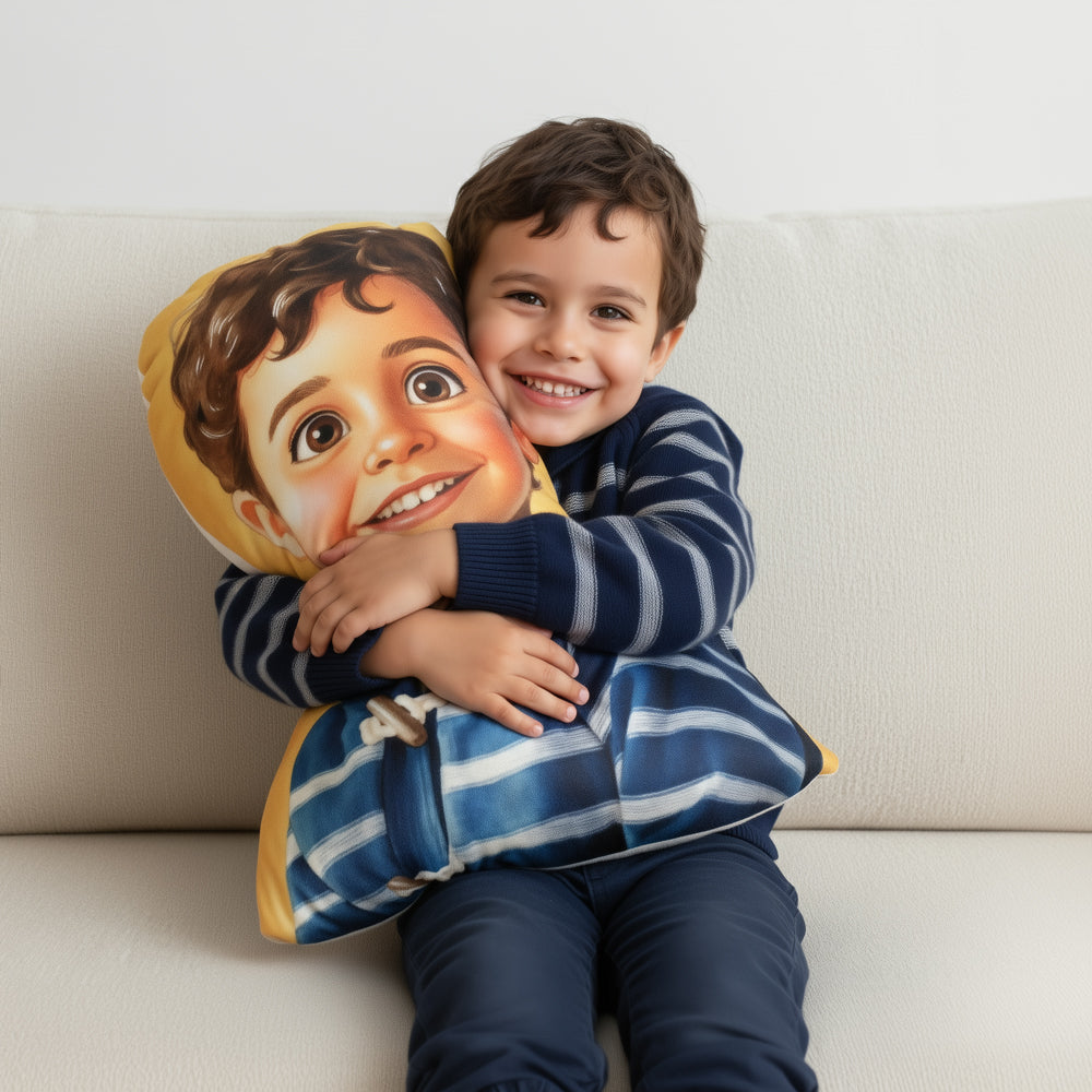 JoyToon Handcrafted Portrait Crystal Velvet Pillow