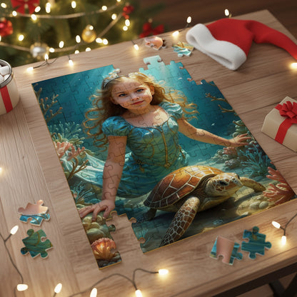 Personalized Mermaid Portrait PUZZLE for Girls – Multiple Designs