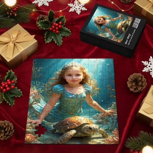 Personalized Mermaid Portrait PUZZLE for Girls – Multiple Designs