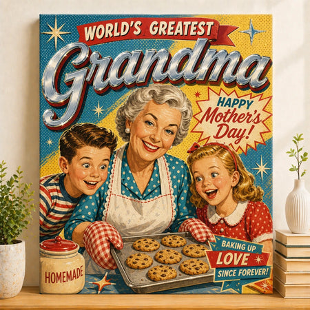 The Retro Grandma Love | Custom Portrait